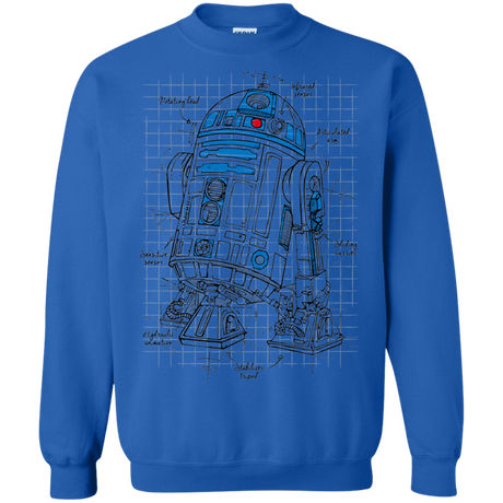 Sweatshirts Royal / S R2D2 Plan Crewneck Sweatshirt