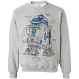 Sweatshirts Sport Grey / S R2D2 Plan Crewneck Sweatshirt