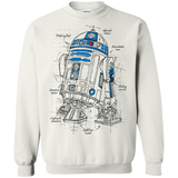 Sweatshirts White / S R2D2 Plan Crewneck Sweatshirt