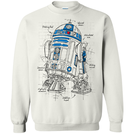 Sweatshirts White / S R2D2 Plan Crewneck Sweatshirt