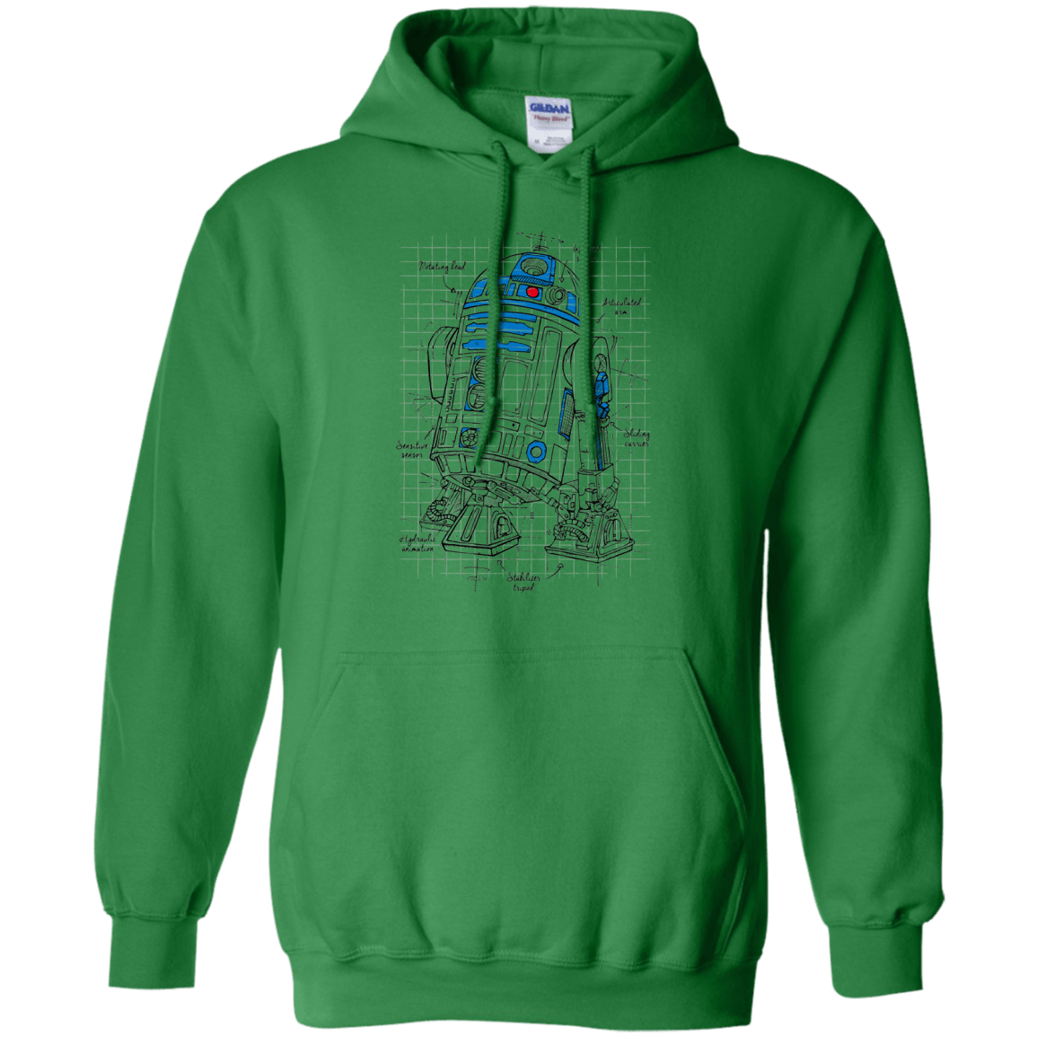Sweatshirts Irish Green / S R2D2 Plan Pullover Hoodie