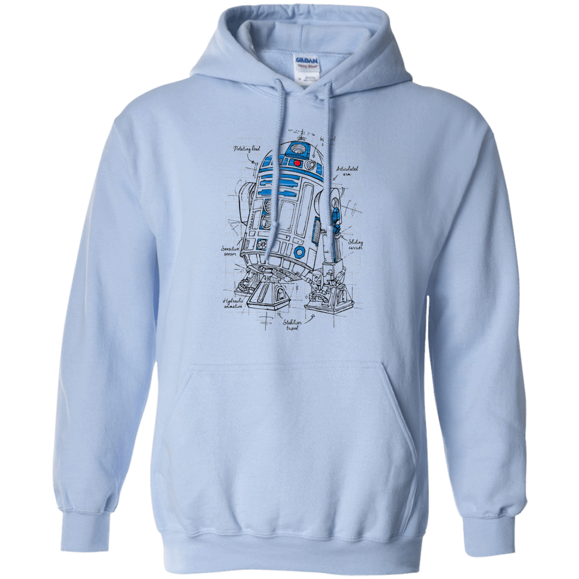 Sweatshirts Light Blue / S R2D2 Plan Pullover Hoodie