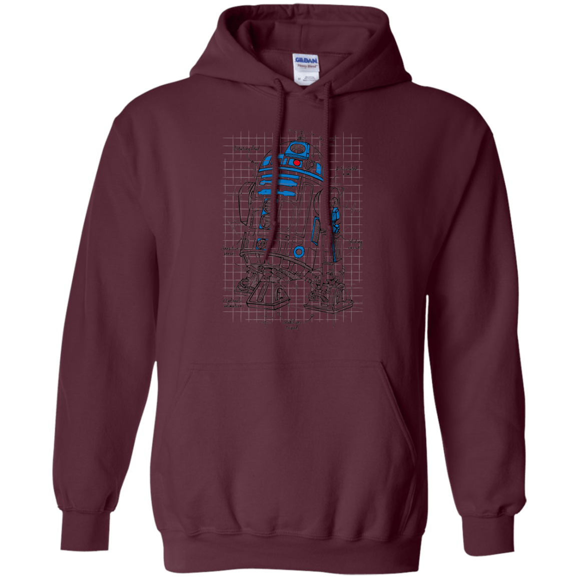 Sweatshirts Maroon / S R2D2 Plan Pullover Hoodie