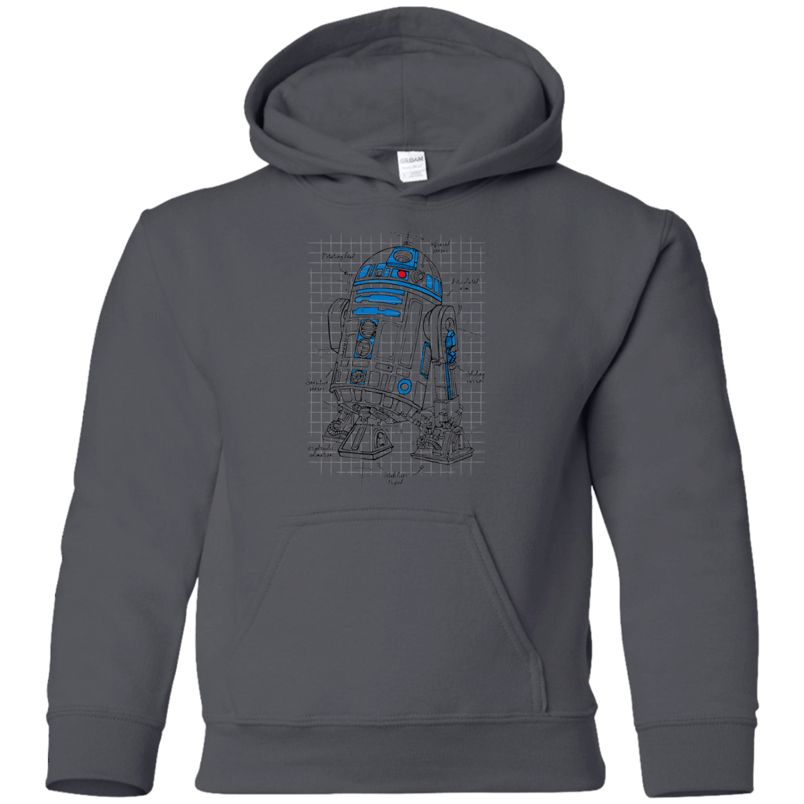 Sweatshirts Charcoal / YS R2D2 Plan Youth Hoodie