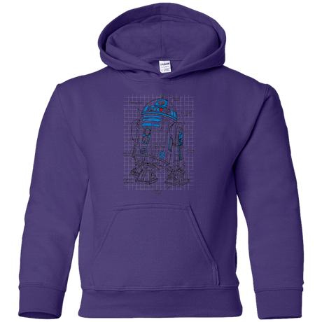 Sweatshirts Purple / YS R2D2 Plan Youth Hoodie