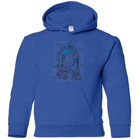 Sweatshirts Royal / YS R2D2 Plan Youth Hoodie