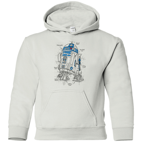 Sweatshirts White / YS R2D2 Plan Youth Hoodie