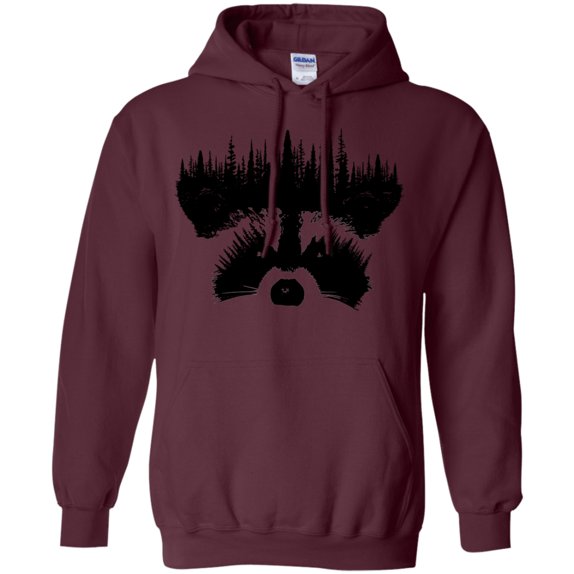 Sweatshirts Maroon / S Raccoon Eyes Pullover Hoodie