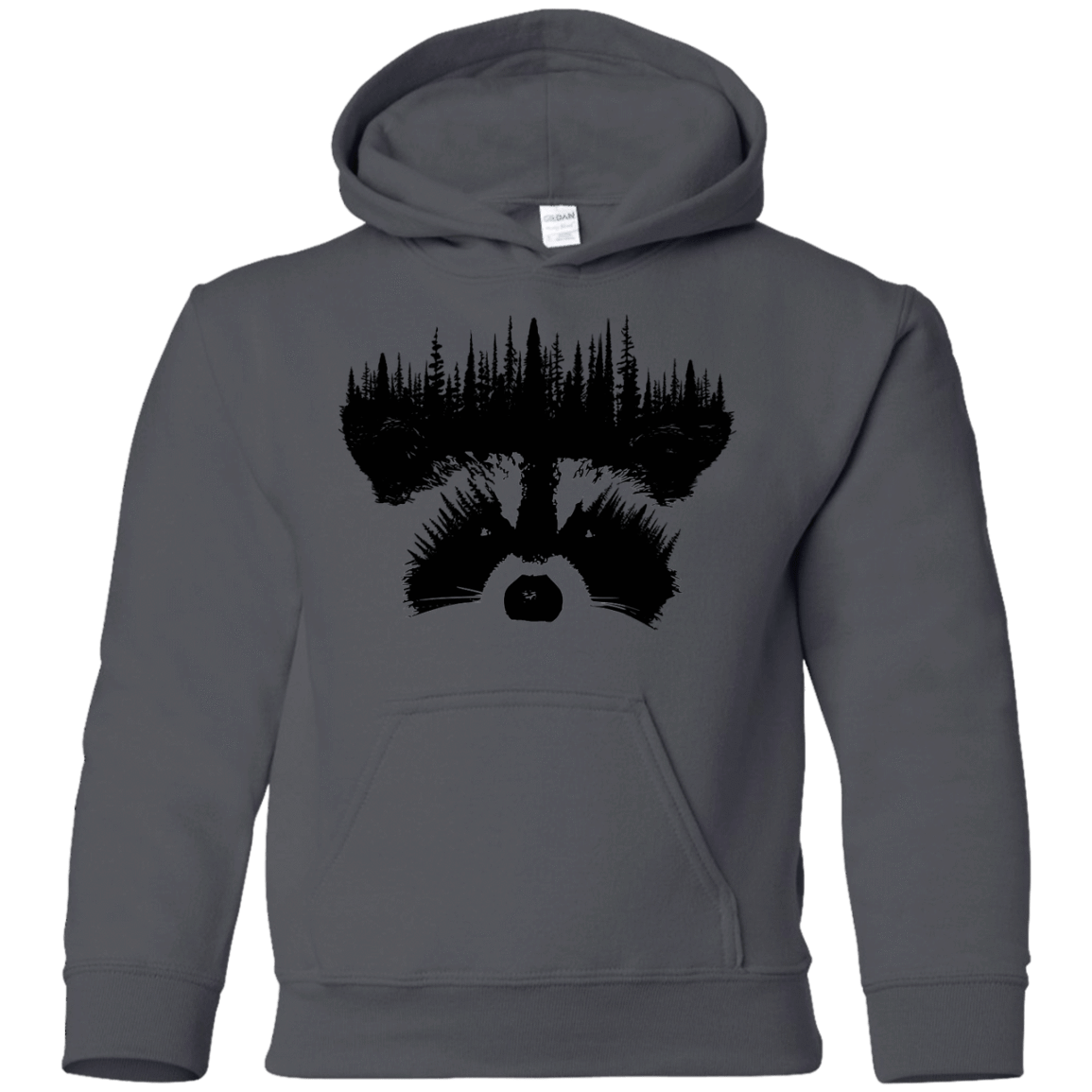Sweatshirts Charcoal / YS Raccoon Eyes Youth Hoodie