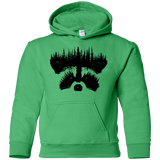 Sweatshirts Irish Green / YS Raccoon Eyes Youth Hoodie