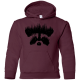 Sweatshirts Maroon / YS Raccoon Eyes Youth Hoodie