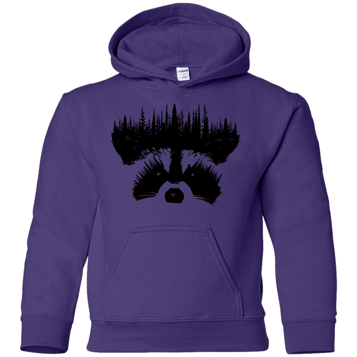 Sweatshirts Purple / YS Raccoon Eyes Youth Hoodie