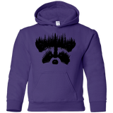Sweatshirts Purple / YS Raccoon Eyes Youth Hoodie