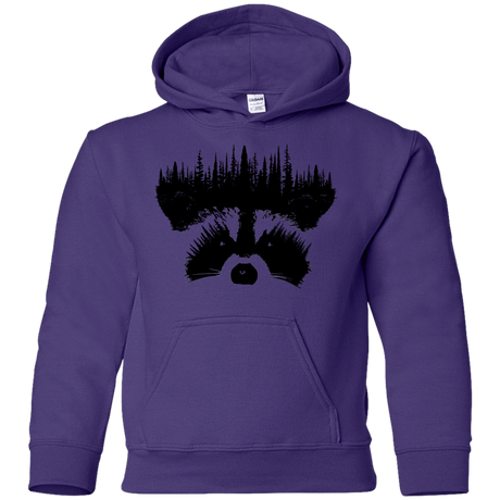 Sweatshirts Purple / YS Raccoon Eyes Youth Hoodie