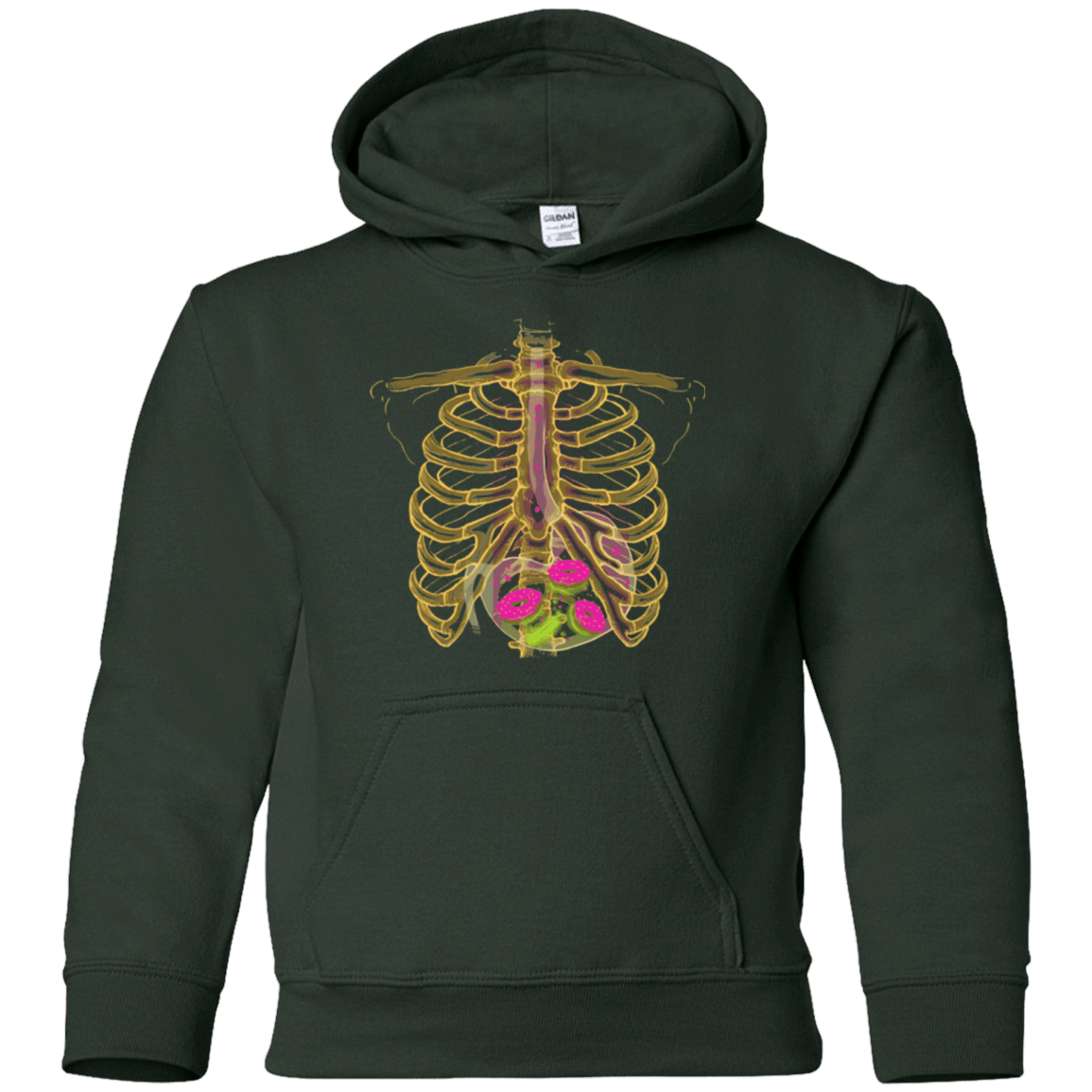 Sweatshirts Forest Green / YS Radioactive Donuts Youth Hoodie
