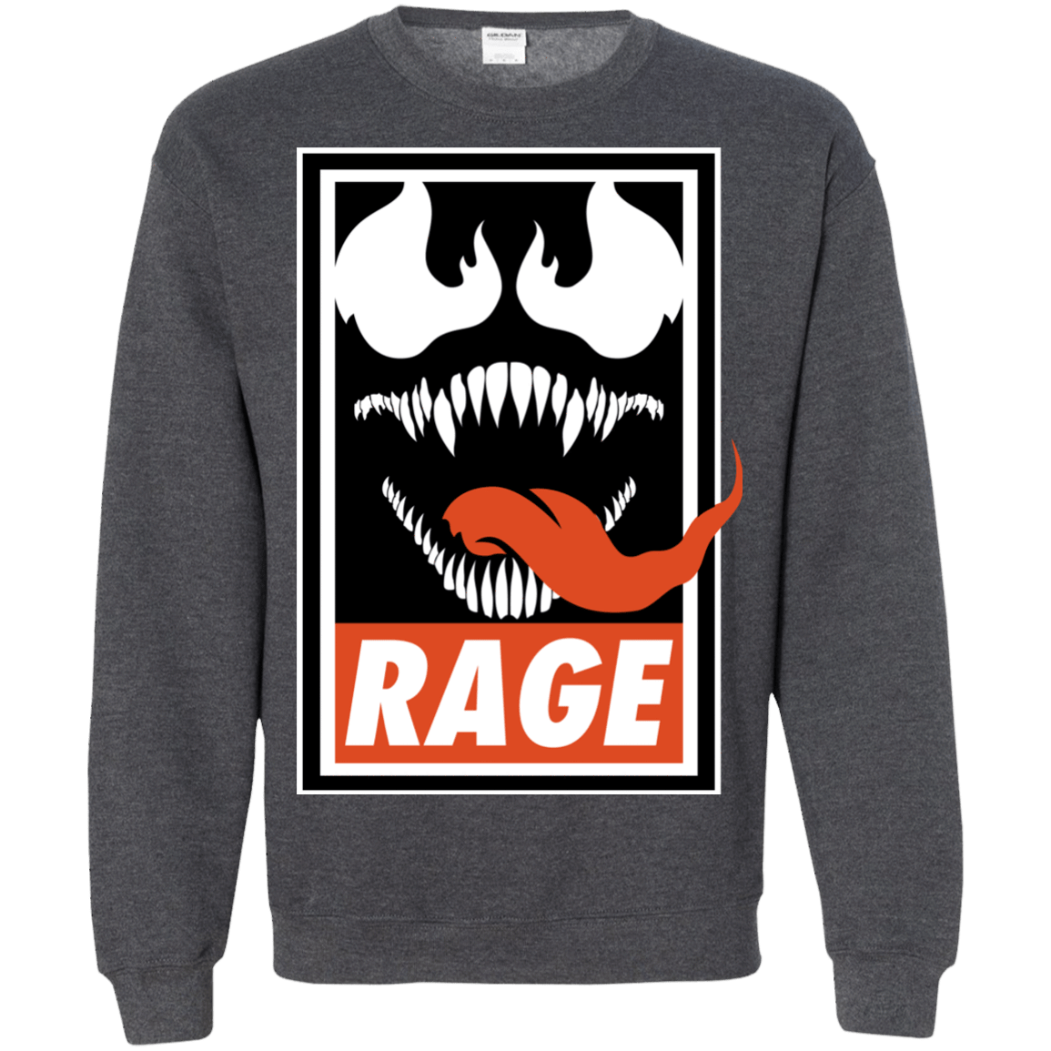 Sweatshirts Dark Heather / Small Rage Crewneck Sweatshirt