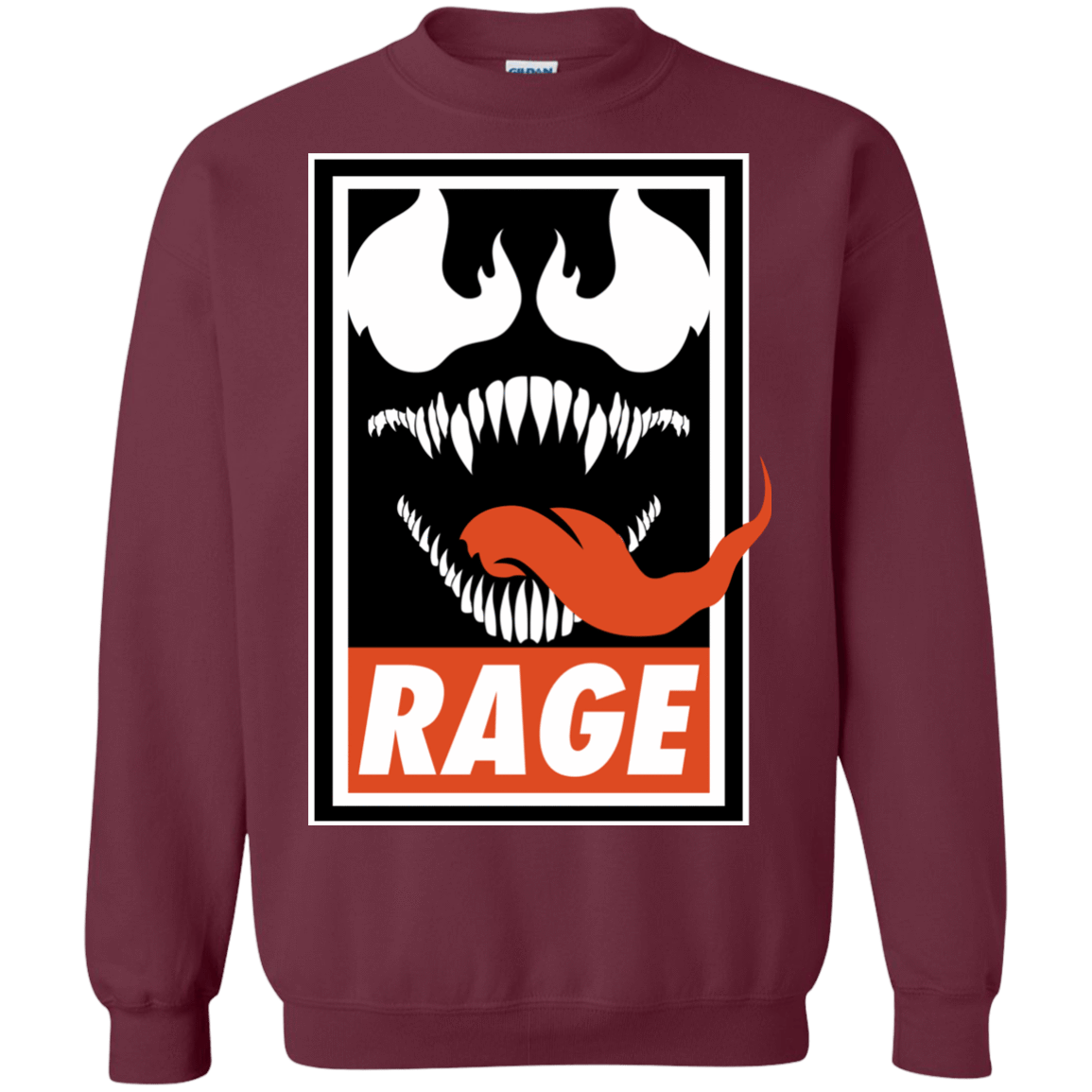 Sweatshirts Maroon / Small Rage Crewneck Sweatshirt