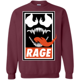 Sweatshirts Maroon / Small Rage Crewneck Sweatshirt