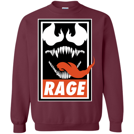 Sweatshirts Maroon / Small Rage Crewneck Sweatshirt