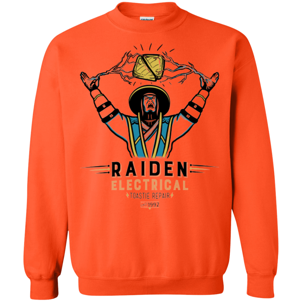 Sweatshirts Orange / Small Raiden Electrical Toastie Repair Crewneck Sweatshirt