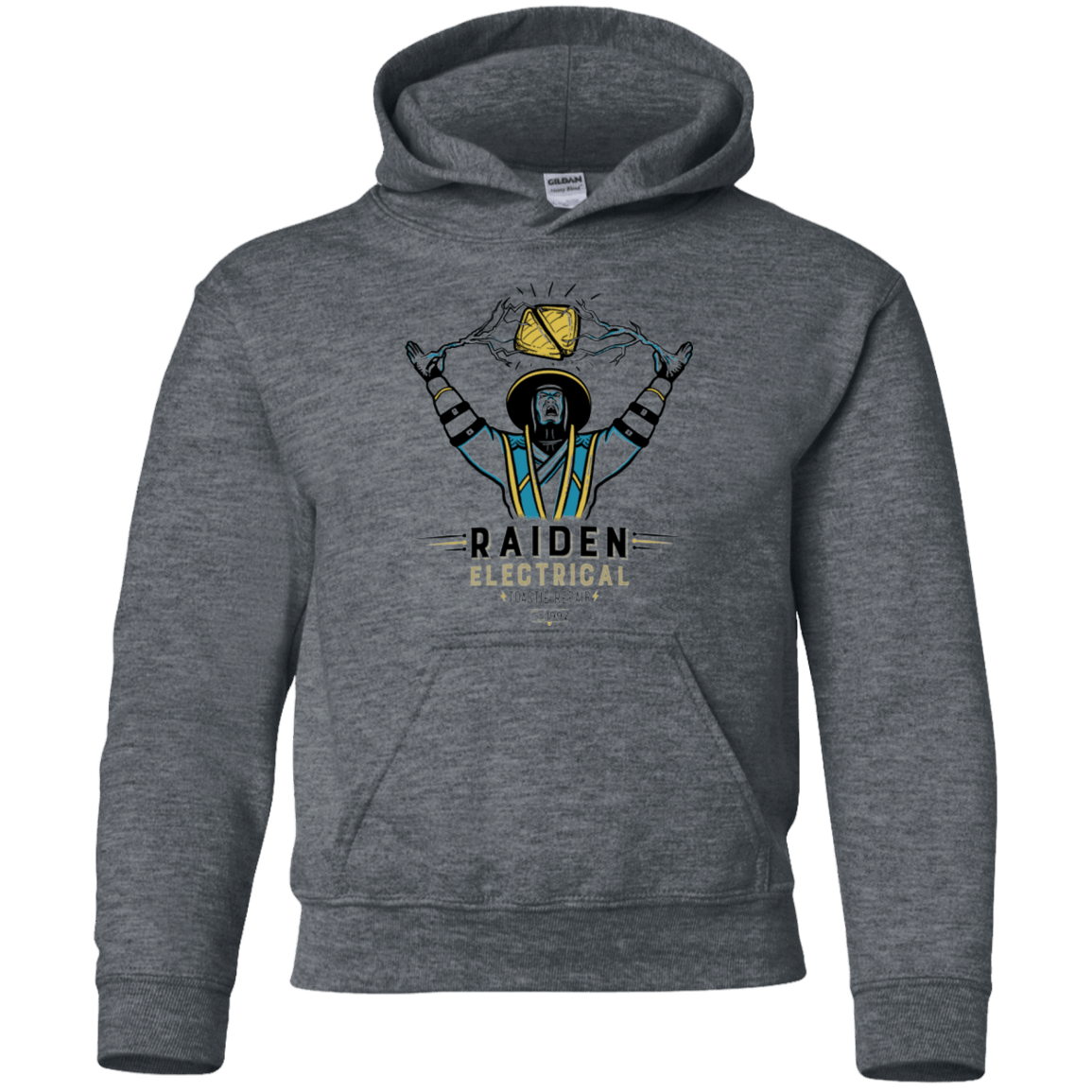 Sweatshirts Dark Heather / YS Raiden Electrical Toastie Repair Youth Hoodie