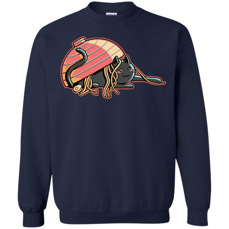 Sweatshirts Navy / S Ramen Loving Cat Crewneck Sweatshirt