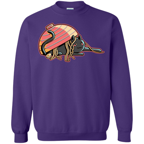 Sweatshirts Purple / S Ramen Loving Cat Crewneck Sweatshirt