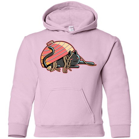 Sweatshirts Light Pink / YS Ramen Loving Cat Youth Hoodie