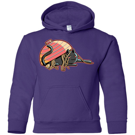 Sweatshirts Purple / YS Ramen Loving Cat Youth Hoodie