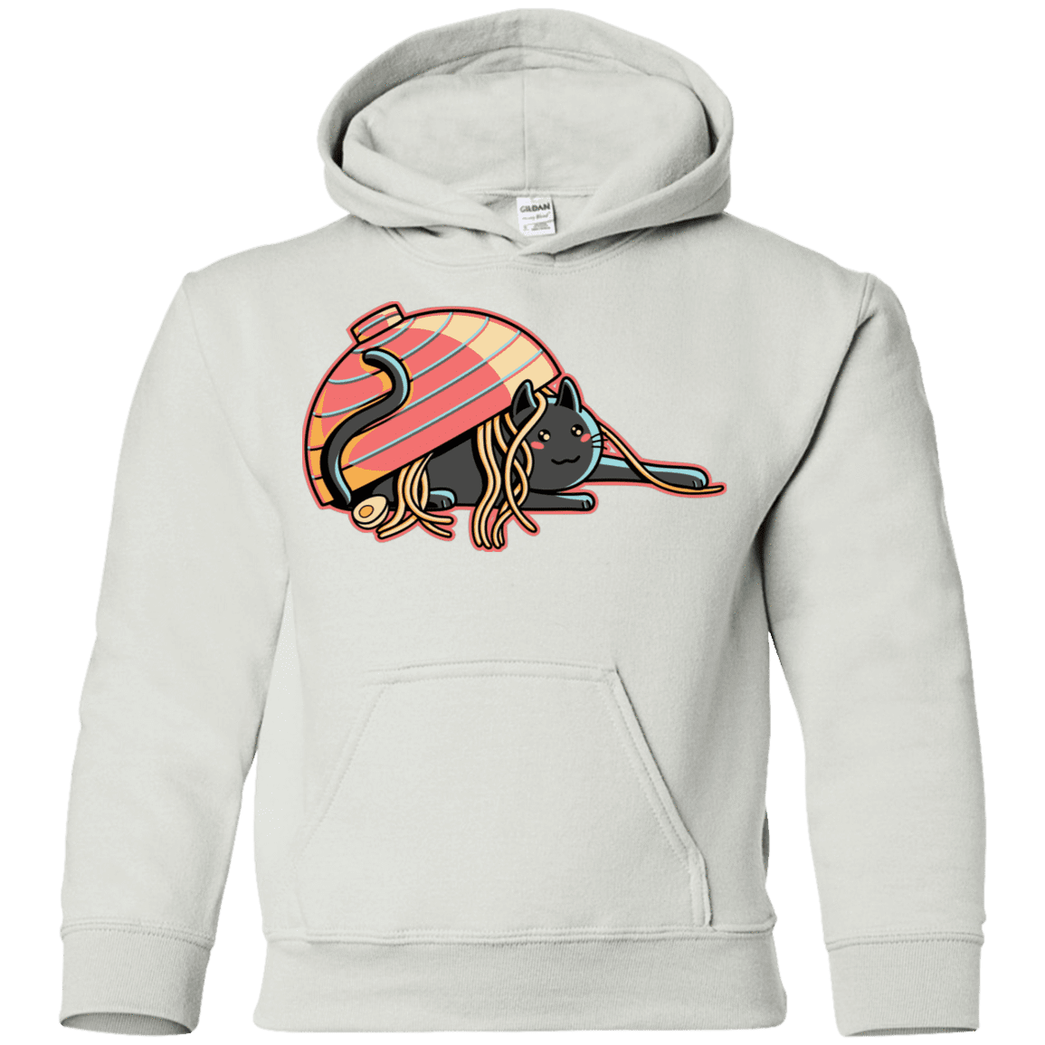 Sweatshirts White / YS Ramen Loving Cat Youth Hoodie