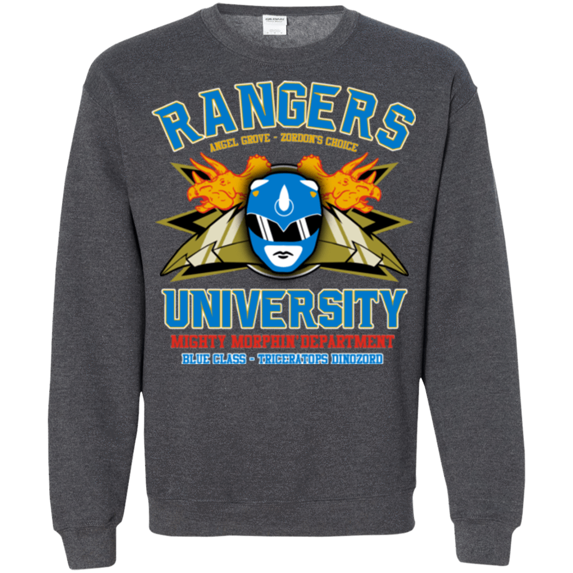 Sweatshirts Dark Heather / Small Rangers U Blue Ranger Crewneck Sweatshirt