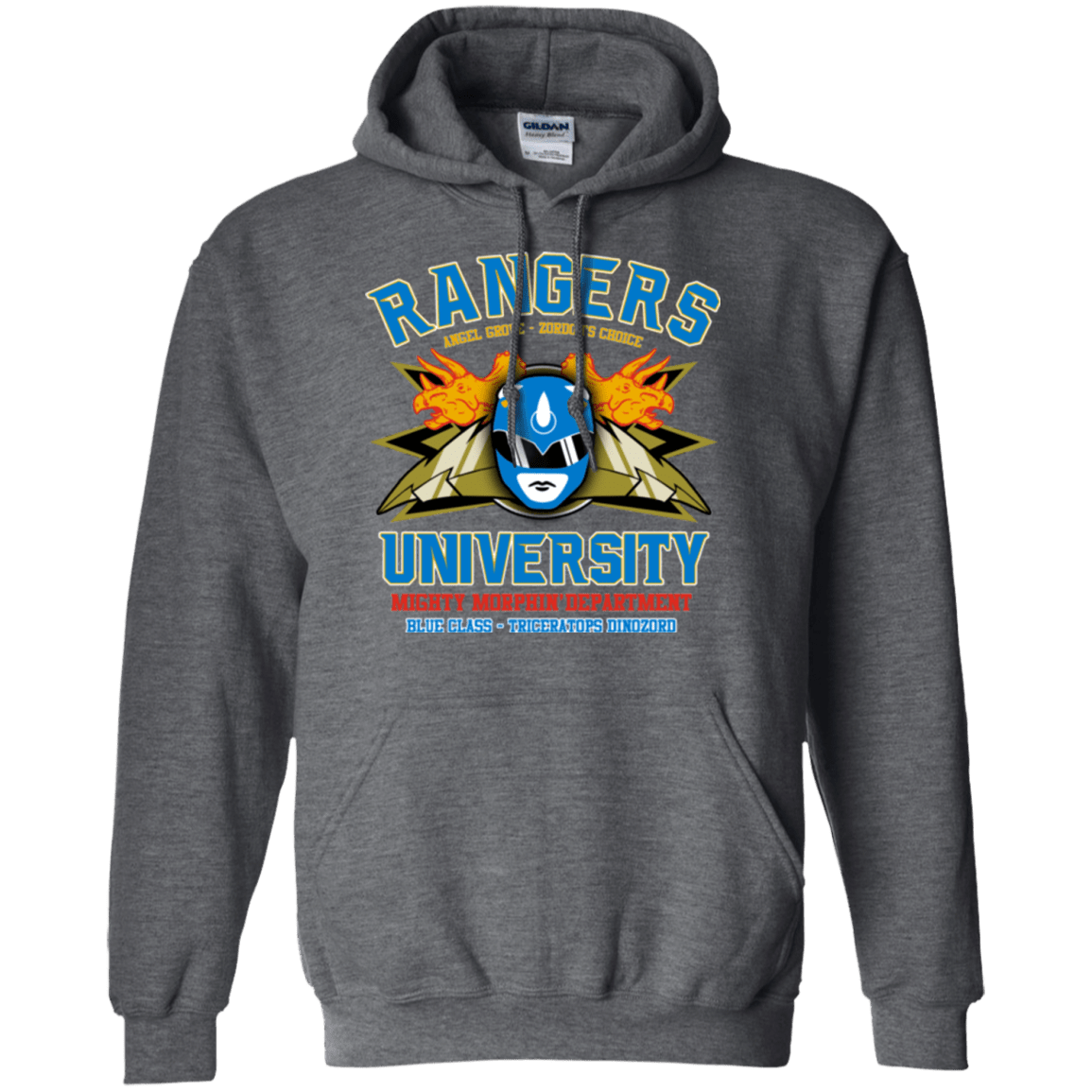 Sweatshirts Dark Heather / Small Rangers U Blue Ranger Pullover Hoodie