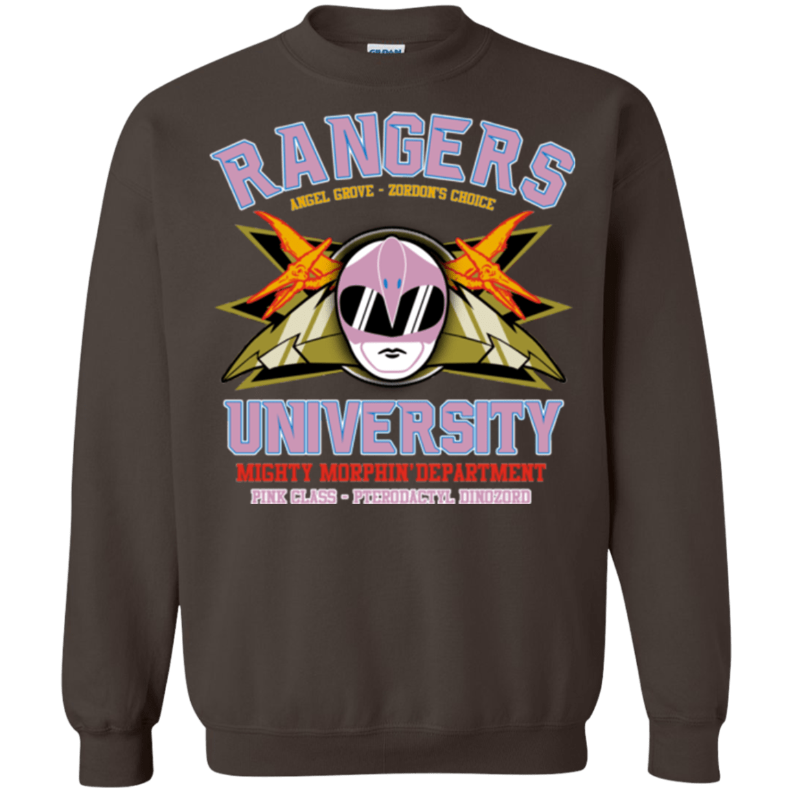 Sweatshirts Dark Chocolate / Small Rangers U Pink Ranger Crewneck Sweatshirt