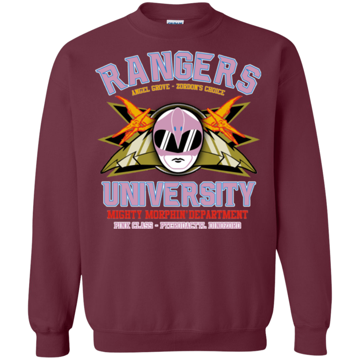 Sweatshirts Maroon / Small Rangers U Pink Ranger Crewneck Sweatshirt