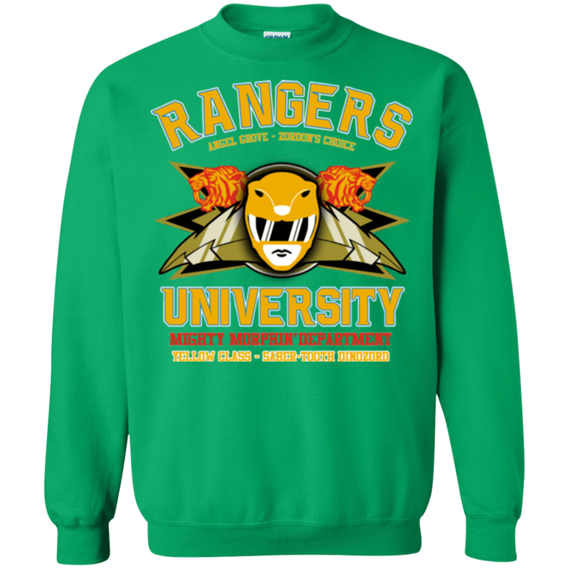 Sweatshirts Irish Green / Small Rangers U Yellow Ranger Crewneck Sweatshirt