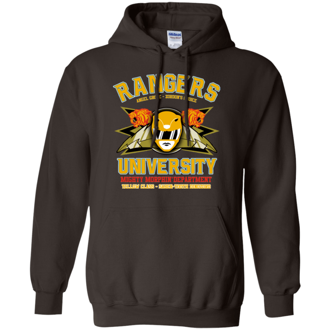 Sweatshirts Dark Chocolate / Small Rangers U Yellow Ranger Pullover Hoodie