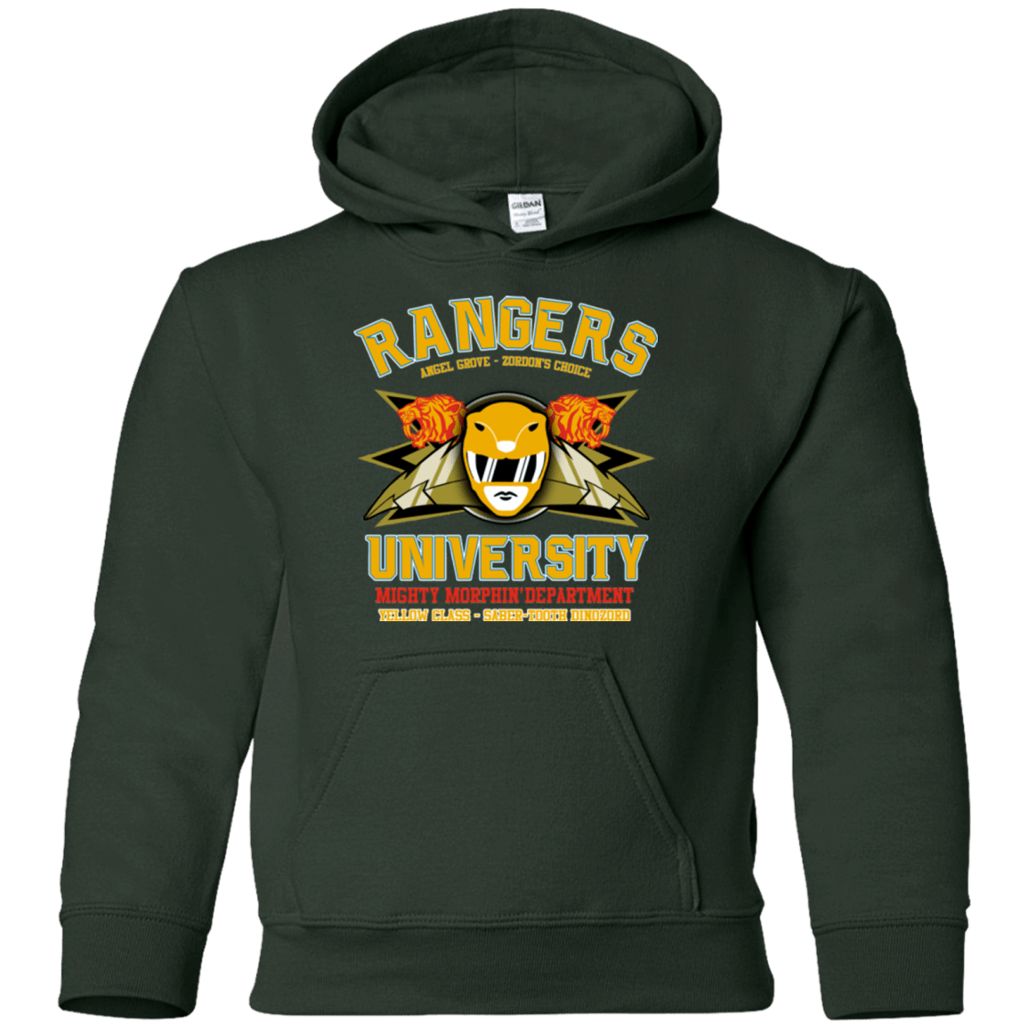 Sweatshirts Forest Green / YS Rangers U Yellow Ranger Youth Hoodie