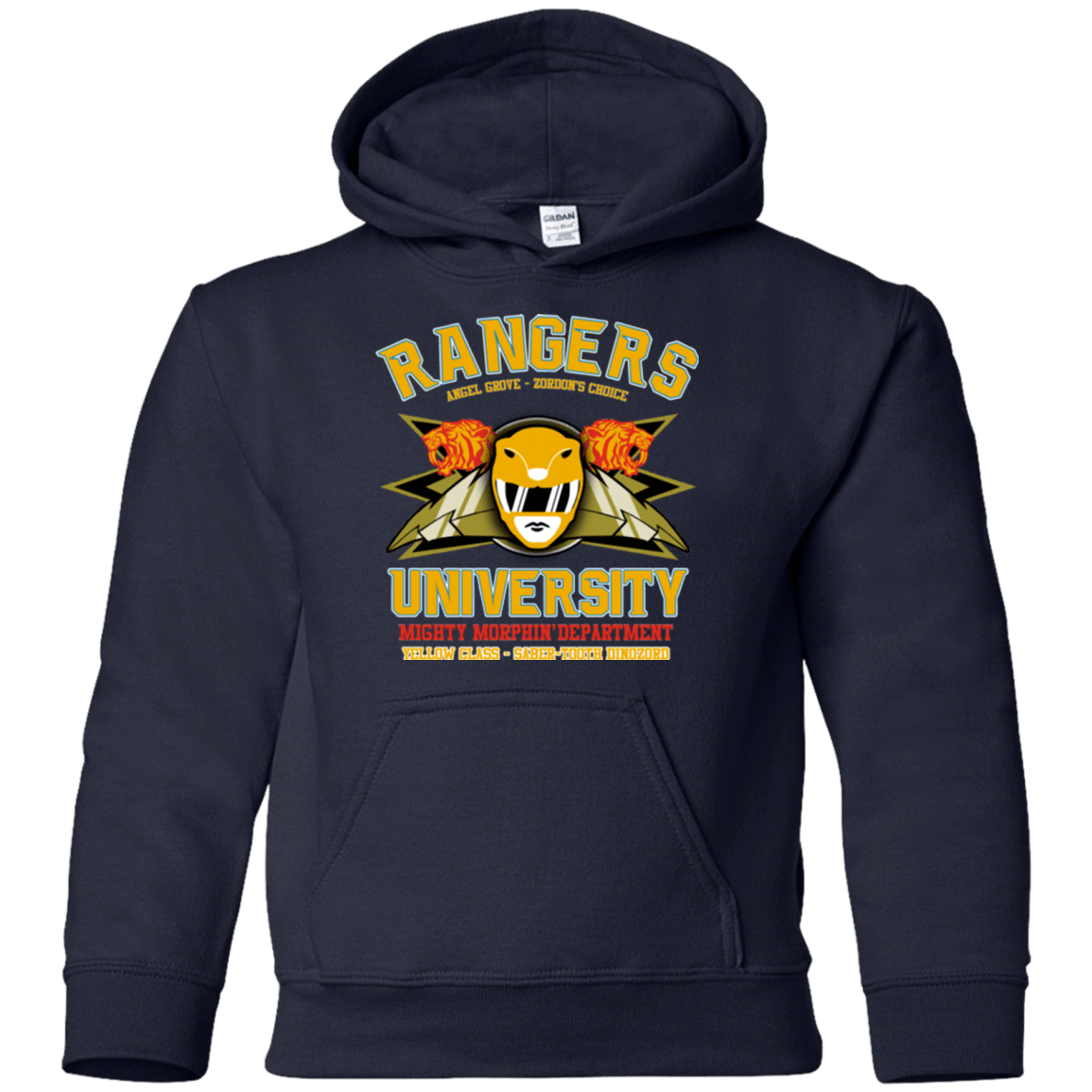 Sweatshirts Navy / YS Rangers U Yellow Ranger Youth Hoodie