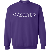 Sweatshirts Purple / Small Rant Crewneck Sweatshirt