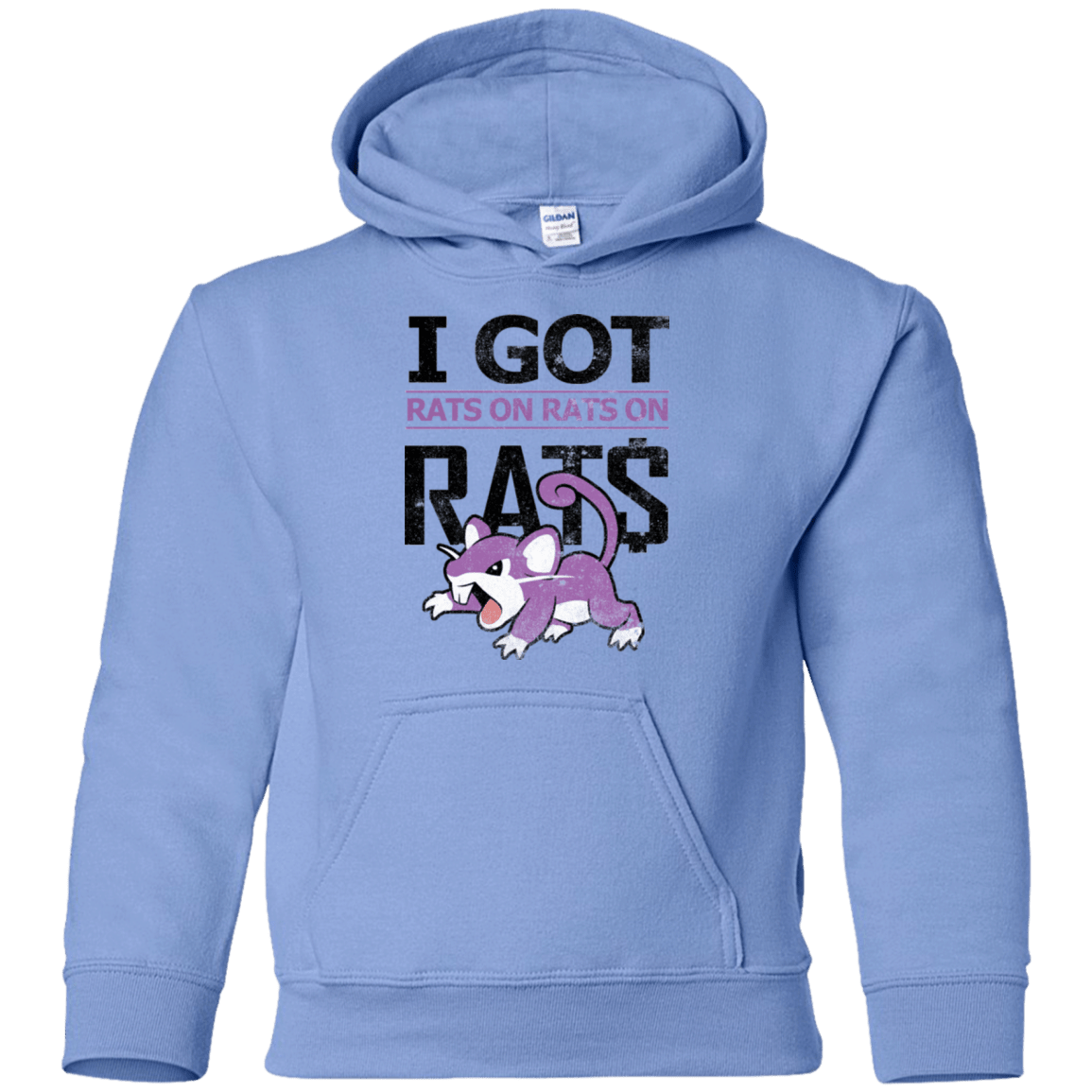 Sweatshirts Carolina Blue / YS Rats on rats on rats Youth Hoodie