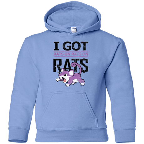 Sweatshirts Carolina Blue / YS Rats on rats on rats Youth Hoodie
