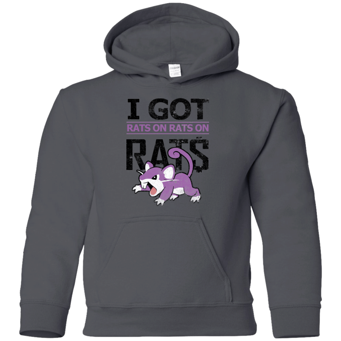Sweatshirts Charcoal / YS Rats on rats on rats Youth Hoodie