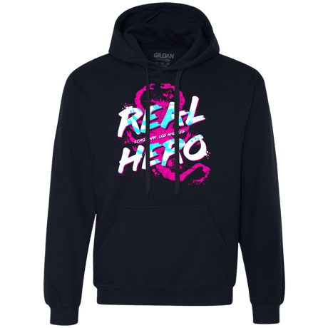 Sweatshirts Navy / Small Real Hero Premium Fleece Hoodie