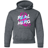Sweatshirts Dark Heather / YS Real Hero Youth Hoodie