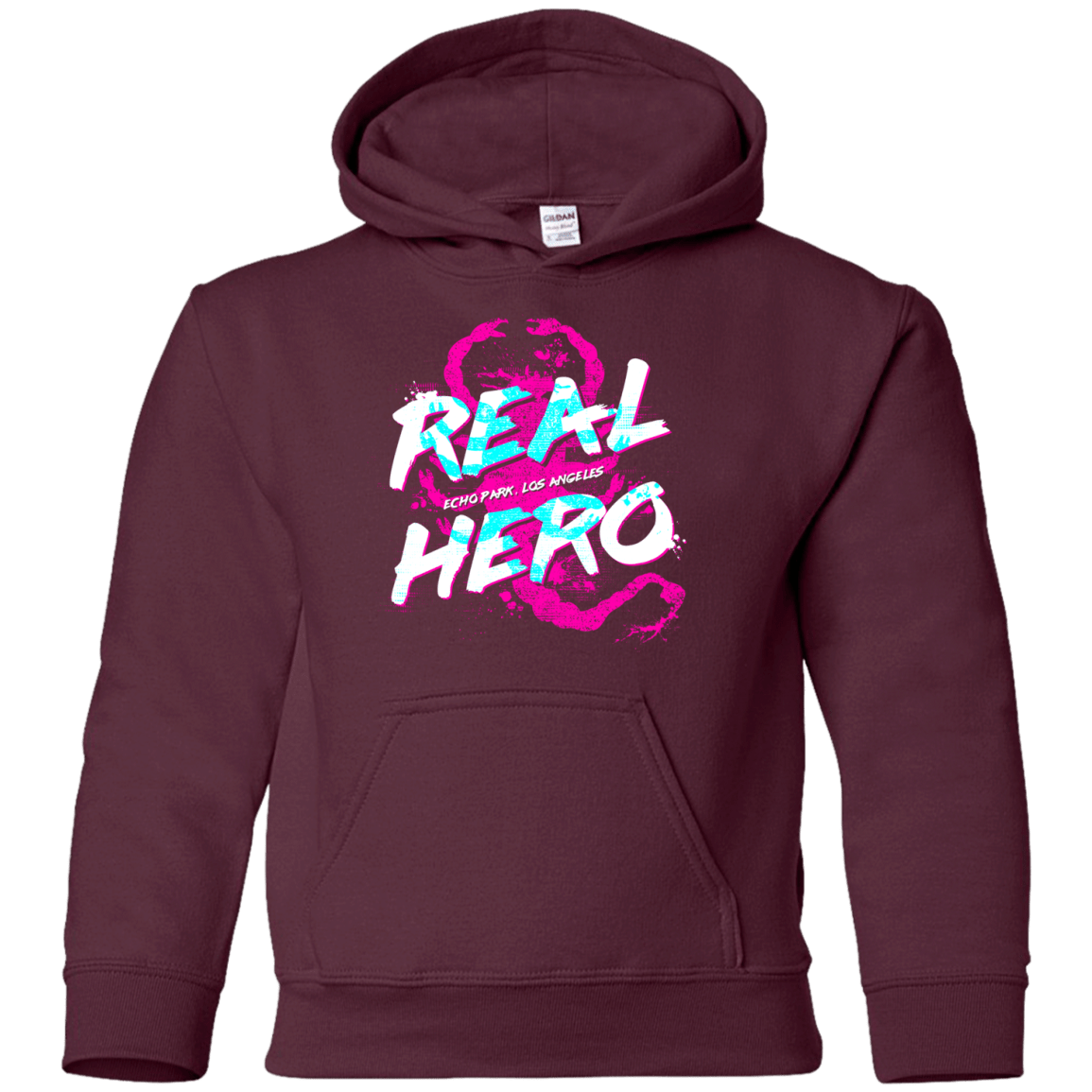 Sweatshirts Maroon / YS Real Hero Youth Hoodie