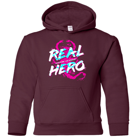 Sweatshirts Maroon / YS Real Hero Youth Hoodie
