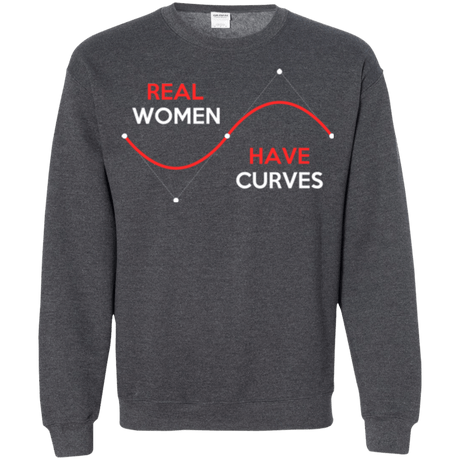 Sweatshirts Dark Heather / Small Real Women Crewneck Sweatshirt