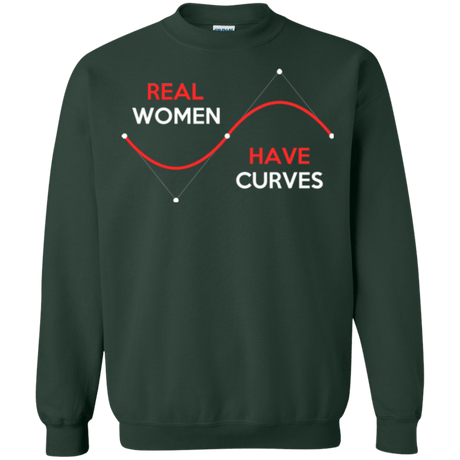 Sweatshirts Forest Green / Small Real Women Crewneck Sweatshirt