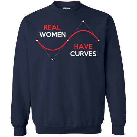 Sweatshirts Navy / Small Real Women Crewneck Sweatshirt