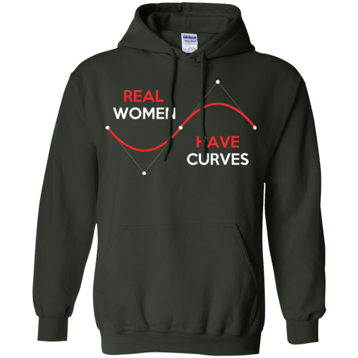 Sweatshirts Forest Green / Small Real Women Pullover Hoodie